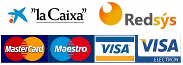 Aceptamos tarjetas Visa y Mastercard